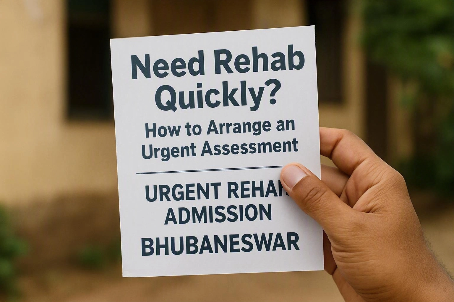 Need Rehab Quickly? How to Arrange an Urgent Assessment